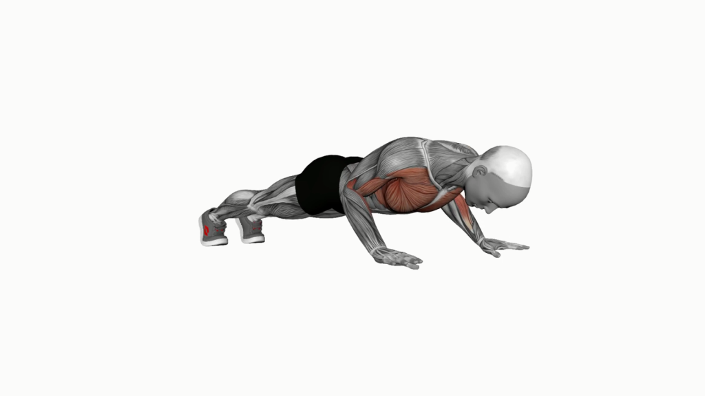 Person performing a clap push up, illustrating proper form and technique.