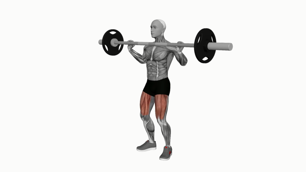 Beginner performing Barbell Front Chest Squat with perfect form