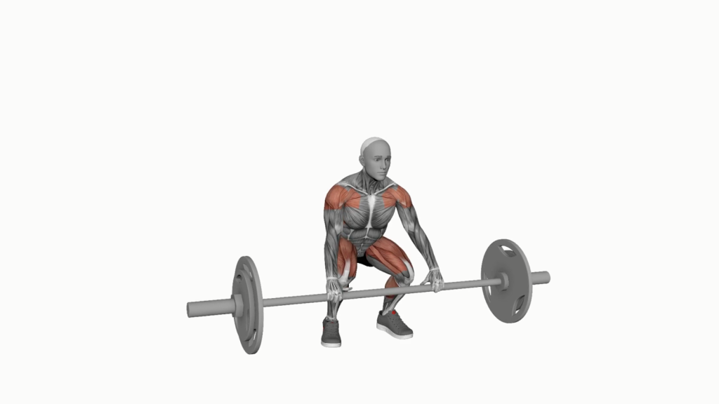 Step-by-step Barbell Full Clean exercise demonstration