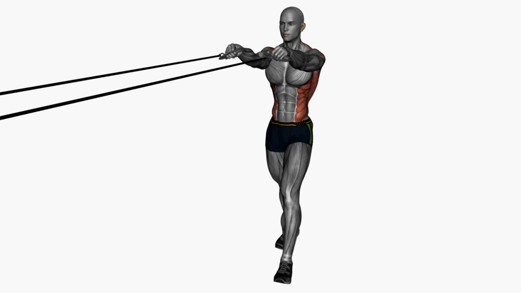 Beginner performing Face Pull exercise with a resistance band cable for improved strength and posture