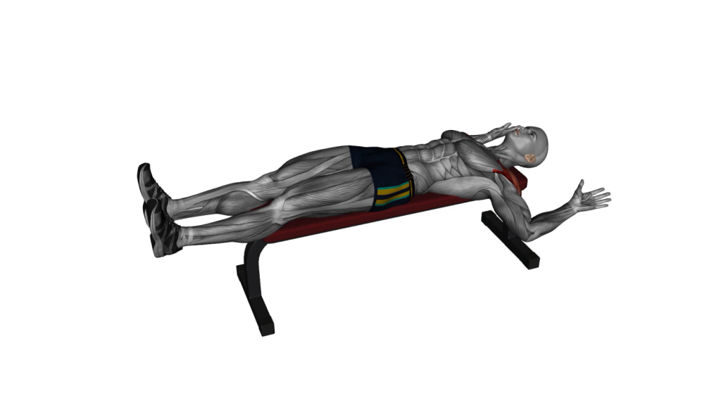 Person performing Lying Bench External Shoulder Rotation on a bench