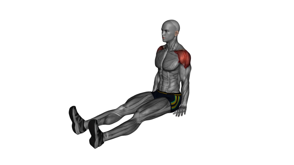 Beginner doing Seated Shoulder Flexor Depressor Retractor Stretch Exercise